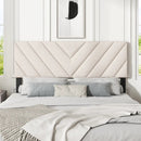 Linen Upholstered Headboard for Full and Queen Size Bed Frames by LJGDeals