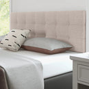 Linen Upholstered Headboard with Solid Rubber Wood Legs by LJGDeals