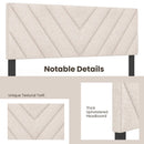 Linen Upholstered Headboard for Full and Queen Size Bed Frames by LJGDeals