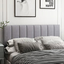 Linen Upholstered Headboard with Solid Wood Legs and Adjustable Width by LJGDeals
