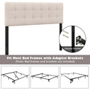 Linen Upholstered Headboard with Solid Rubber Wood Legs by LJGDeals