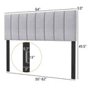 Linen Upholstered Headboard with Solid Wood Legs and Adjustable Width by LJGDeals