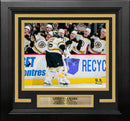 Linus Ullmark 1st NHL Goal Boston Bruins 8" x 10" Framed Hockey Photo by Dynasty Sports & Framing
