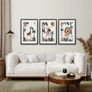 Safari Animals Wall Art Set of 3 Prints for Nursery by Wall Art Set