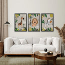 Set of 3 Safari Baby Animal Art Prints by Wall Art Set