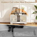 43 Inches Cat Litter Box Enclosure with Storage and Double Rooms-White by LJGDeals