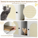 43 Inches Cat Litter Box Enclosure with Storage and Double Rooms-White by LJGDeals
