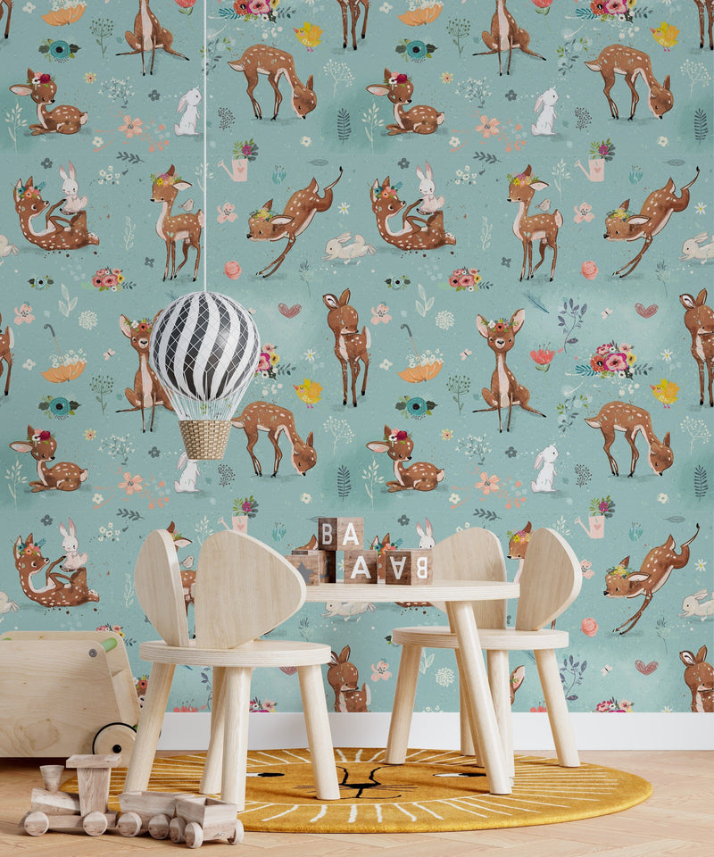 Deer Fawn Wallpaper Peel and Stick