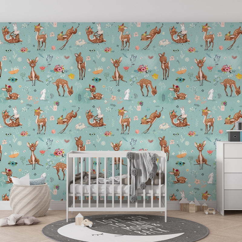 Deer Fawn Wallpaper Peel and Stick