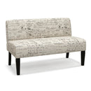 Living Room Wooden Leg Armless Loveseat Sofa-Multicolor by DirectDeals