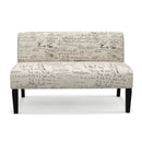 Living Room Wooden Leg Armless Loveseat Sofa-Multicolor by DirectDeals