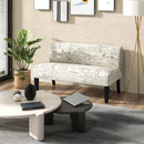 Living Room Wooden Leg Armless Loveseat Sofa-Multicolor by DirectDeals