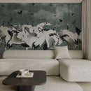 Livid Japanese Chinoiserie Cranes Wall Mural