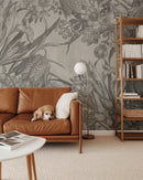Vintage Etched Tulip & Narcissus Floral Wall Mural