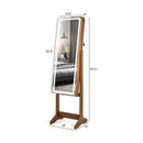 Lockable Jewelry Armoire Standing Cabinet with Lighted Full-Length Mirror by LJGDeals