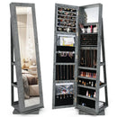 360° Rotatable 2-in-1 Lockable Jewelry Cabinet with Full-Length Mirror by LJGDeals