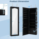 Lockable Wall Mounted Mirror Jewelry Armoire with 5 LEDs and 6 Drawers-Black by LJGDeals