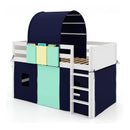 Twin Size Loft Bed Playhouse Bed Frame with Tower Tent and 3 Storage Pockets by LJGDeals