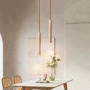 Long Cylinder Travertine Pendant Lamp