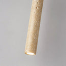 Long Cylinder Travertine Pendant Lamp