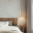 Long Cylinder Travertine Pendant Lamp
