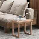 Long Natural Wood Bath Spa Stool with Non-slip Foot Pads for Elderly by DirectDeals