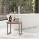 Long Natural Wood Bath Spa Stool with Non-slip Foot Pads for Elderly by LJGDeals