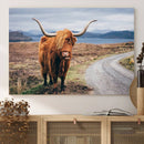 Longhorn Highland Cow Canvas Wall Art Print Animal