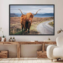 Longhorn Highland Cow Canvas Wall Art Print Animal