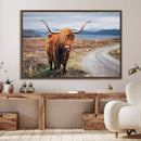 Longhorn Highland Cow Canvas Wall Art Print Animal