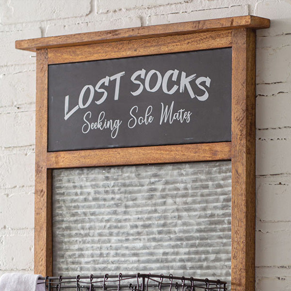 Farmhouse Lost Socks Storage Wall Basket