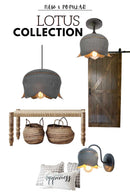 Lotus Handcrafted Metal Drum Chandelier