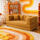Vetta Foldable Sofa Bed – Mustard