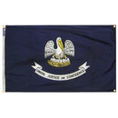 Louisiana Flag with Grommets Along the Edges for Wall Hanging by Flagman of America