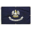 Louisiana Flag with Grommets Along the Edges for Wall Hanging by Flagman of America