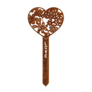 Corten Steel Love Heart Garden Stake