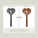 Corten Steel Love Heart Garden Stake