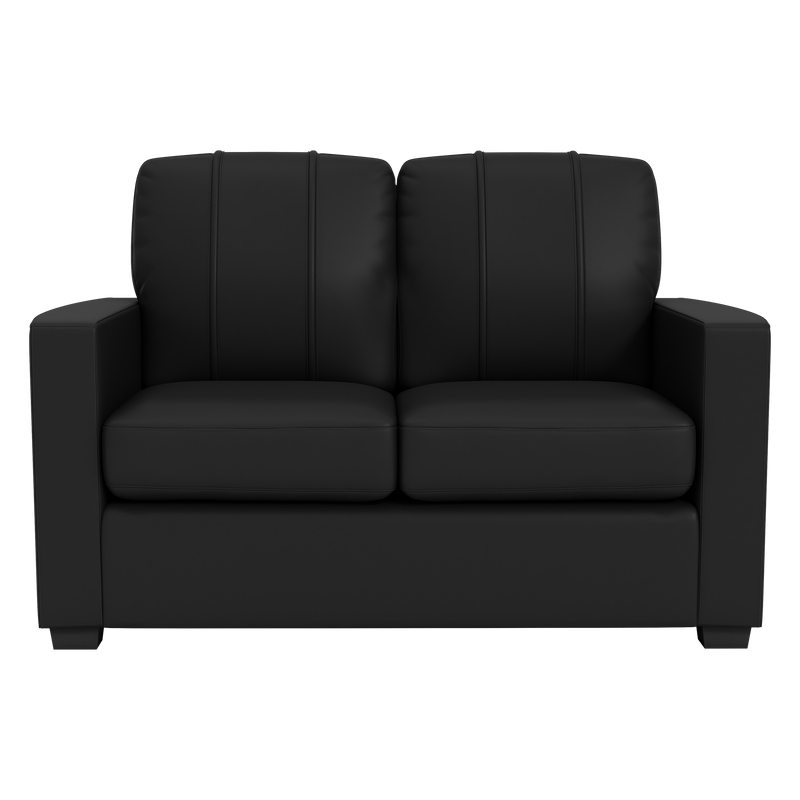 Silver Loveseat with  Las Vegas Raiders Helmet Logo