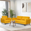 2 Pieces Upholstered Sofa Set with Removable Cushion Covers by LJGDeals