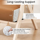Loveseat Sofa for Small Spaces with Throw Pillows Rubber Wood Frame Padded Seat by LJGDeals