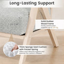 Loveseat Sofa for Small Spaces with Throw Pillows Rubber Wood Frame Padded Seat by LJGDeals