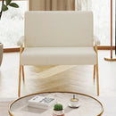 Loveseat Sofa with Armrests and Wooden Legs by LJGDeals