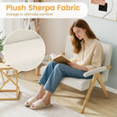 Loveseat Sofa with Armrests and Wooden Legs by LJGDeals