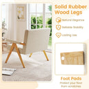 Loveseat Sofa with Armrests and Wooden Legs by LJGDeals