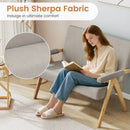 Loveseat Sofa with Armrests and Wooden Legs by LJGDeals