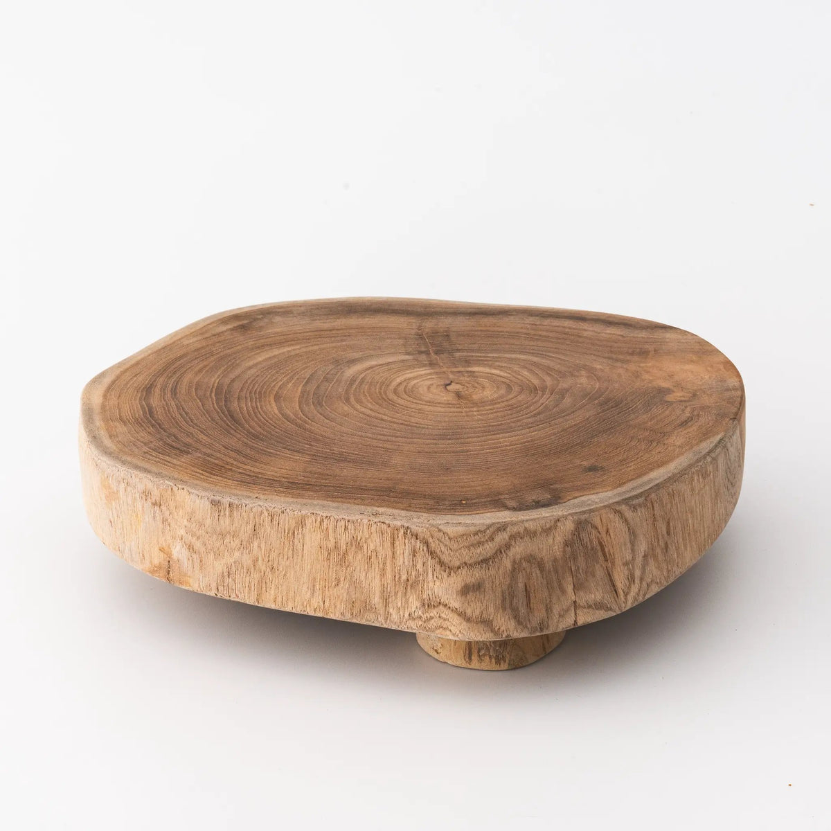 Teak Riser | Primitive Live Edge Wood Display, photo 3 of 6