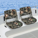 Low Back Folding Padded Boat Seat with 4 Bolts for Outdoor Adventures-Camouflage by LJGDeals
