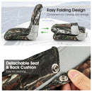 Low Back Folding Padded Boat Seat with 4 Bolts for Outdoor Adventures-Camouflage by LJGDeals