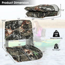 Low Back Folding Padded Boat Seat with 4 Bolts for Outdoor Adventures-Camouflage by LJGDeals