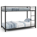 Low Profile Twin Over Twin Metal Bunk Bed with Full-length Guardrails by LJGDeals